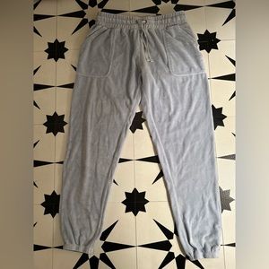 Free Press Women’s Blue Velvet Sweats Size S